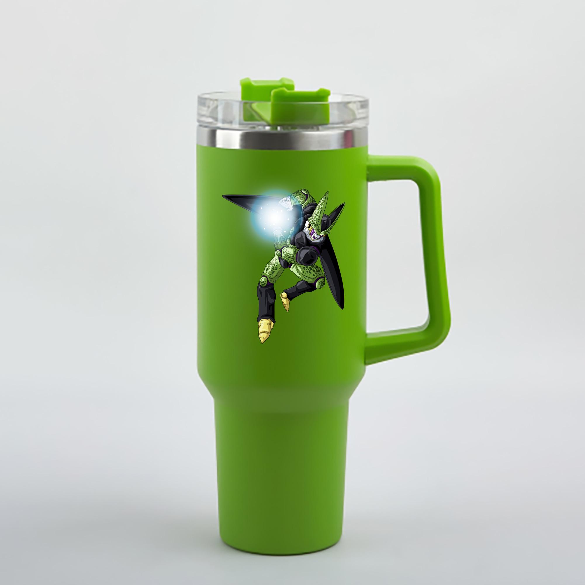 （画像用） ドラゴンボール セル DRAGON BALL Cell 1200mL車用タンブラー - クリスタルステッカー（プラスチックストロー付き）